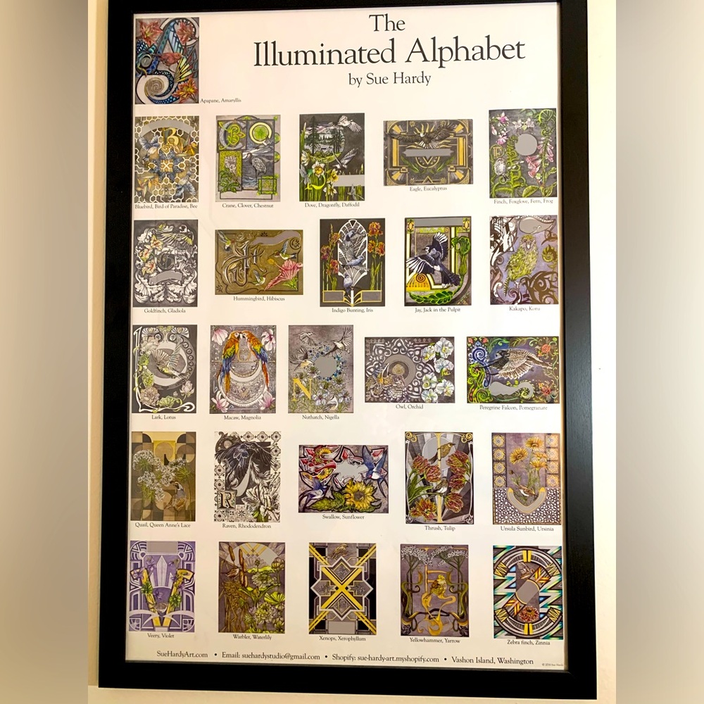 “Illustrated Alphabet” by Vischon WA artist, Sue Hardy